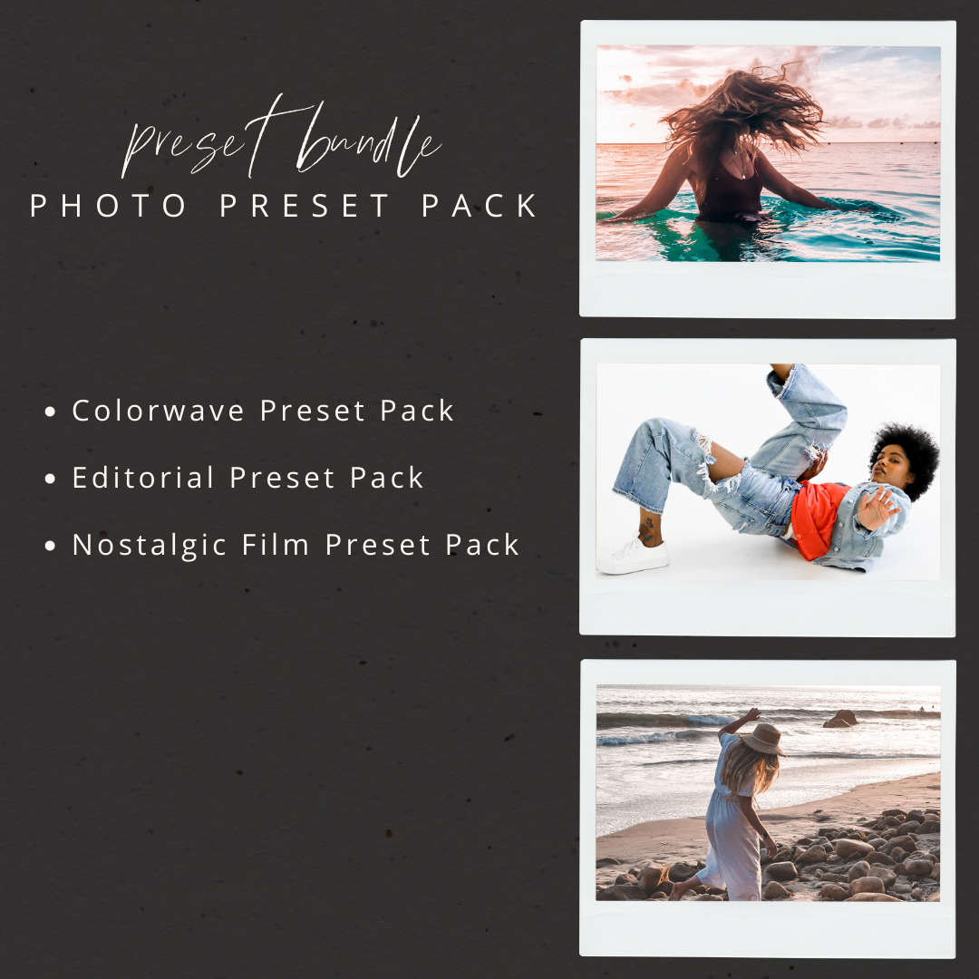 Lightroom Preset Bundle (Editorial, Nostalgic Film, Colorwave)