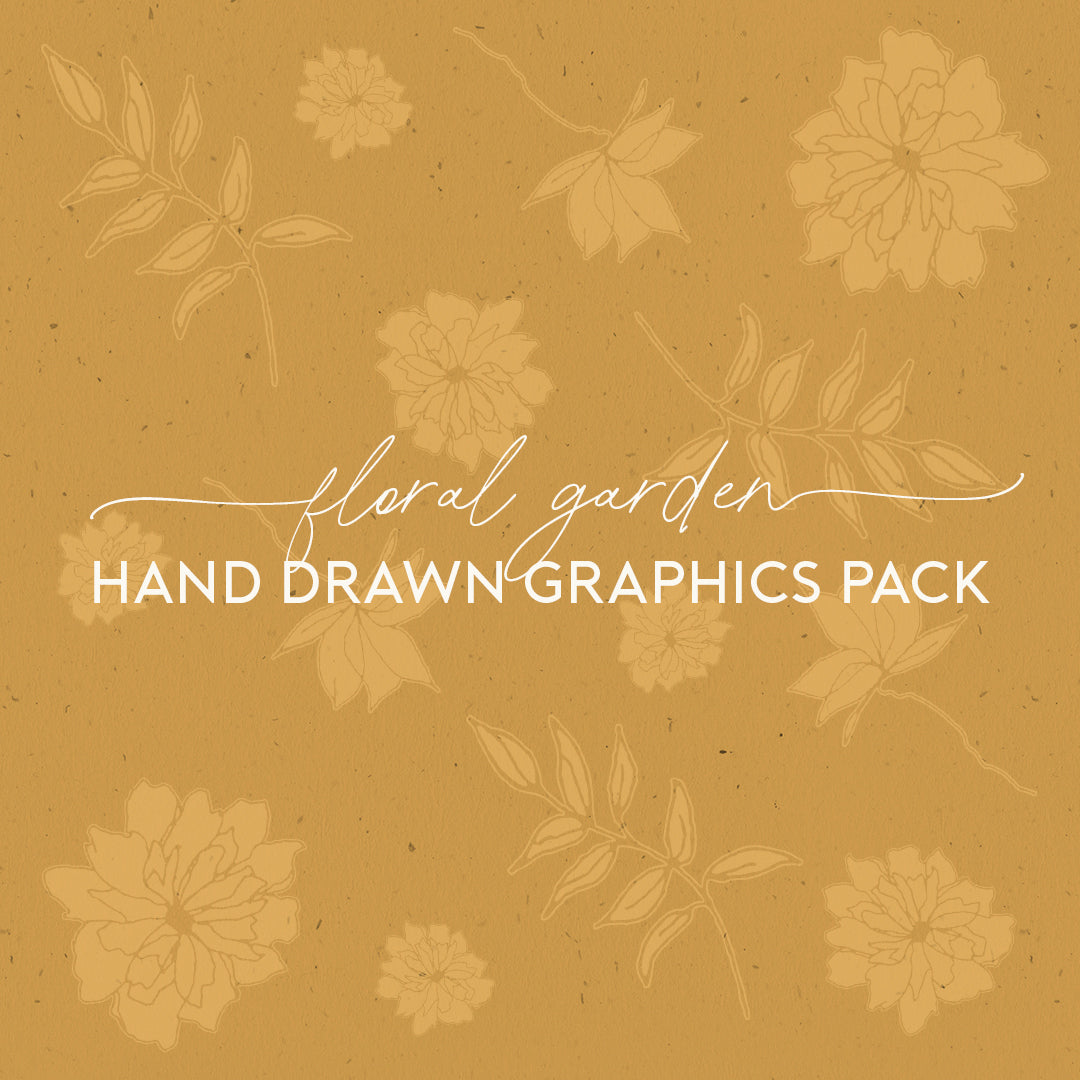 Hand Drawn Graphics pack: Floral Garden